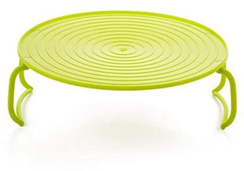 Microwave Oven, Layered Steam Rack, Tray, Double Layer, Disc, Pot Mat, Ceramic Bakeware with Lid (A, One Size)