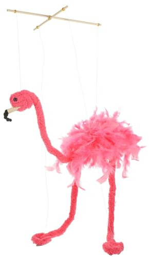 Abaodam Flamingo-Handmarionette Tierpuppe Marionette Flamingo-Puppe Flauschige Tiermarionette Requisite(Farbe zufällig)