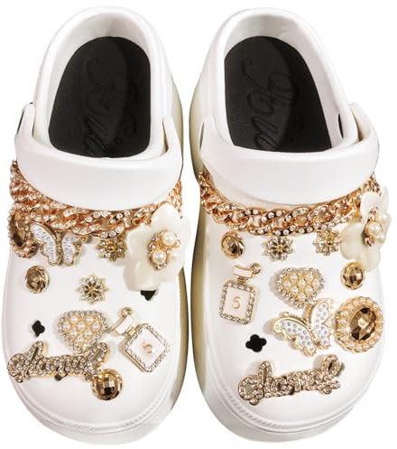 TYXHXTF 20 PCS Shoe Charms for Charms, Crystal Diamond Shoe Accessories, Bling Shoe Charms for Clog, Charms Bling Accessories for Women Girls Birthday Christmas Party Gifts