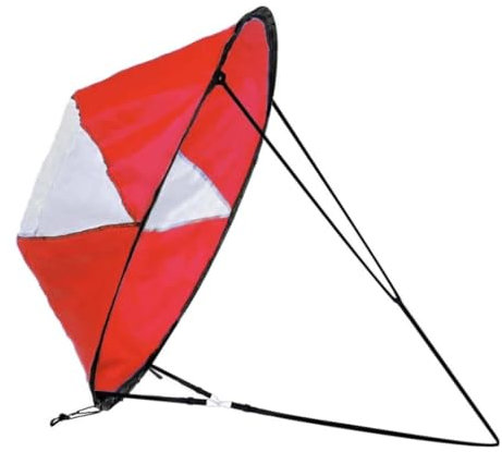Hperu Board Kajak Segel, Kajak Windsegel faltbar Faltbarer Paddelbrett Segel für aufblasbare Boote Kanus rot für Zuhause