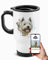 Pawsonalise Personalised Insulated Travel Mug with Artistic Pet Portrait of Your Dog, Keeps Beverages Hot or Cold for Hours, Reusable, Stainless Steel, Contemporary Style, Ideal for Dog Lovers