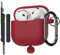 AOTUAO Custodia Compatibile con AirPods 4a Generazione Case Cover con Kit di Pulizia, Case Protettiva Antiurto in Silicone per AirPods 4 2024 Custodia con Moschettone, Burgundy