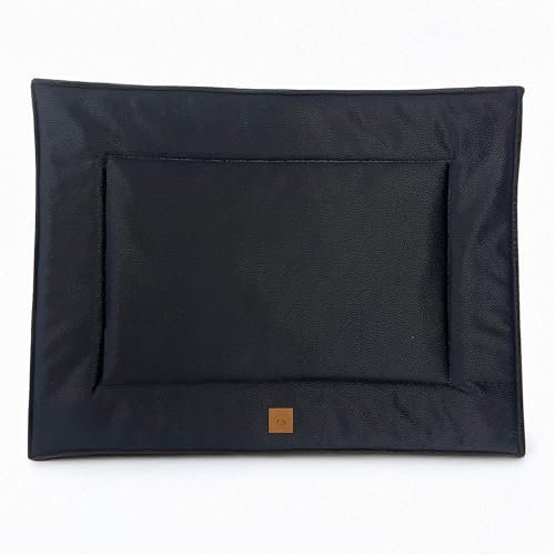 LionFlex WUFFNASE Anti-Haar Hundedecke 'Ella' | Indoor Outdoor | Ideal für die Couch oder für die Auto Rückbank | Made in Germany - hochwertige Produktqualität | Schwarz 84 x 64 cm