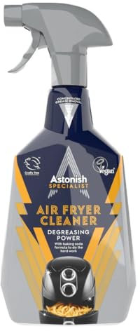 Astonish Specialist Air Fryer Cleaner Spray – 750ml Fast-Acting Degreaser with Baking Soda – Tough on Grease, Gentle on Surfaces – Vegan & Cruelty-Free – Easy-to-Use Trigger Bottle