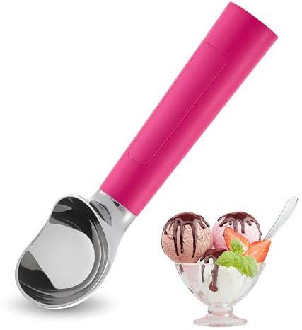 Heated Ice Cream Scoop Rechargeable, Electric Warming Ice Cream Scooper with LED Display, Heats to 70°C for Hard Ice Cream, Easy for Seniors & Kids, IP67 Waterproof