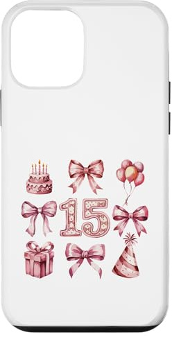 15° Compleanno Ragazza Coquette Fiocchi Rosa Quindici Anni Custodia per iPhone 12 mini