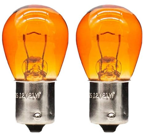 Netagon 2 x 343 Amber Car Bulbs Indicator Light 382Y 12V 21W BA15S