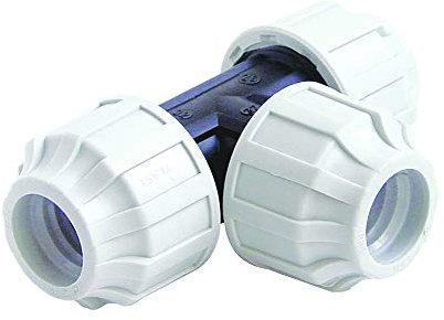 STP fittings PP Kupplung PP T-Stück, 20 x 20 x 20 mm
