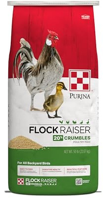 Purina | Flock Raiser Crumbles Poultry Feed | 50 Pound (50 LB) Bag