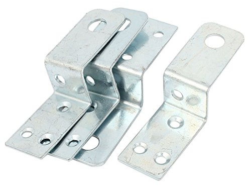sourcingmap Équerre d'angle droit Équerre de Fixation Plaque assemblage Réparation Fixation Meuble Forme Z 36mm x 34mm 4Pcs