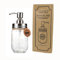 Smiths Mason Jars Dispensador de Jabón de Vidrio Rellenable 500ml con Bomba de Acero Inoxidable - Elegante y práctico para baño, Cocina o lavandería, Ideal para jabón líquido o loción