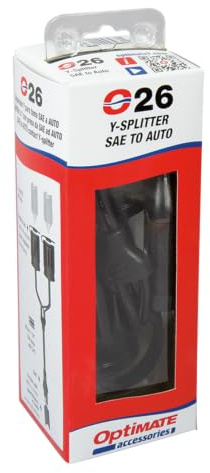 TecMate OptiMATE CABLE O-26, Y-Splitter, SAE auf 2 x AUTO-Ausgangsbuchse