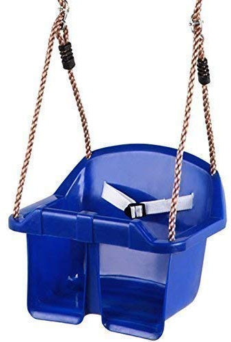 Loggyland Asiento Columpio Bebé con Cuerda y Sujeción - Azul