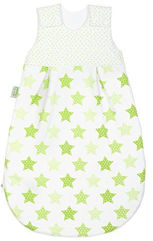 Odenwälder Babynest Jersey-Schlafsack Basic 1425 Gr. 90 cm Sterne limette