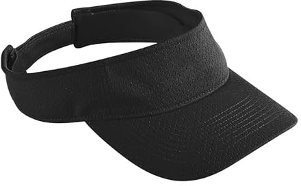 Augusta Sportswear Women's Athletic Mesh Visor - Stylish Sun Hat for Golf, Running, and Outdoor Activities, Black