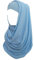 Lina & Lily Bubble Chiffon Damen Muslim Hijab Kopftuch Schal Turban, Stoff Leicht Undurchsichtig (Hellblau)
