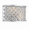 Wall Light in Chrome Plated with Clear Crystal Glass Beads Dimmable Wall Lamp