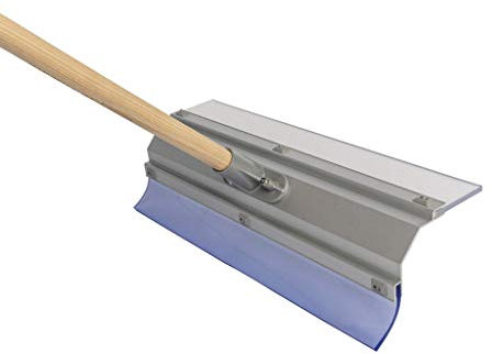 Allesschieber PRO | Schneeschieber, Schneeräumer, Wasserschieber, Universalschieber | Eschenstiel | 50 cm Aluminiumprofil