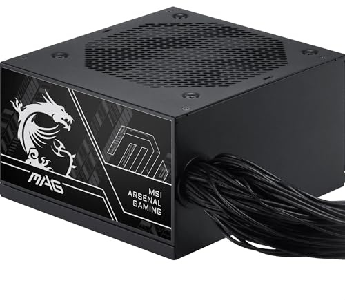 MSI MAG A650BN PCIE5 III Netzteil, 650W, 80 Plus Bronze, ATX 3.1, PCIe 5.1 GPU Support, Native 12V-2x6, Zweifarbiger 12V-2x6 Anschluss, ATX PSU, Matt geprägte Mantelkabel