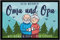 SpecialMe® Fußmatte Geschenk Hier wohnen Oma und Opa Großeltern Geschenkidee Weihnachten rutschfest & waschbar schwarz 60x40cm