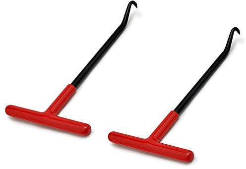 Hsthe Sea 2Pcs Motorrad Auspuff Federhaken T-förmiger Griff Feder Installierte Abziehhaken Trampolin Feder Zugwerkzeug Federentfernungswerkzeug