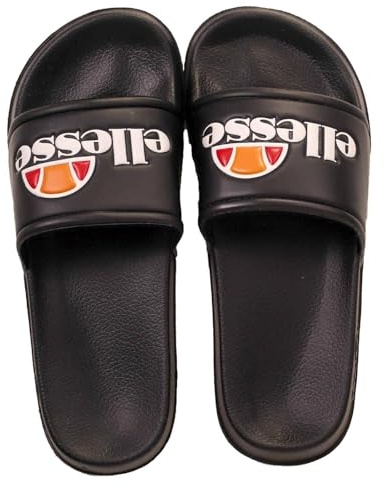 Ellesse Badelatschen Herren Damen Badeschlappen Badesandalen Badeschuhe Duschschuhe (Filippo Black, 36)