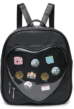 CHERRY SAUCE Ita Bag Japanische Herzform Cosplay Handtasche Handtasche, 22-Schwarz