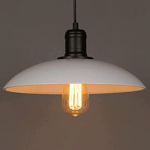 Retro Industrial Style Iron Chandelier, Creative Flying Saucer Shaped Hanging Light Shade, E27/E26 Single Head Pendant Light, Recessed Installation Pendant Lamp, Restaurant Bar Loft Lighting Fixtures