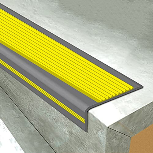 INKCOR Übergangsprofil Abdeckleisten Treppen-/ Ecknasenkante – Kostenlose Patchwork-Traktionsstufen für Drinnen/Draußen/Stufen/Schule/Kindergarten, Selbstklebend (Size : 85cm/33.5 inch)