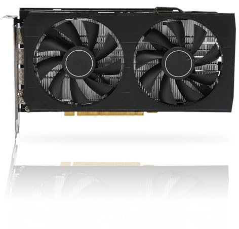 Dpofirs Cartes Graphiques Radeon RX5500XT, 1408SP, Real 8 Go, GDDR6, 256 Bits, Carte Vidéo de Jeu PC pour 3xDP, HD MI, PCIE 4.0 X16, Double Ventilateur de Refroidissement,