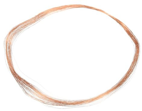 PATIKIL 66Ft Solide Nackt Kupfer Draht 42 Gauge 99.9% Reiner Kupferdraht 0.1mm Weich Perlendraht Metall Pflanze Stengel Bindungen für Schmuck Basteln (20m)
