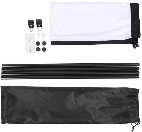 Projector Screen and Stand, Large Indoor Outdoor Movie Projection Screen 4K HD 16: 9 Anti Crease Design, Easy to Clean, Foldable, Carry Bag (120 Inches)