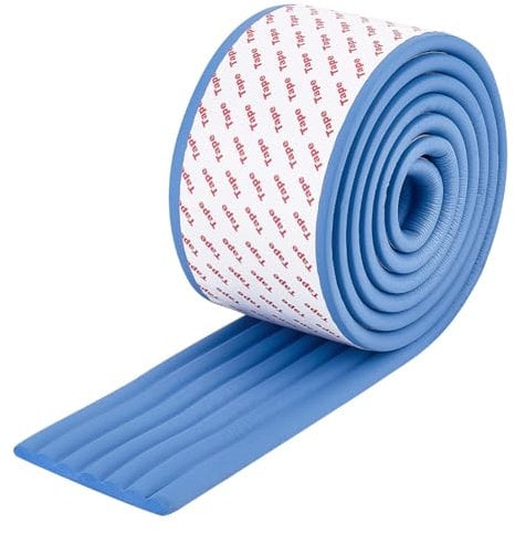 OLYCRAFT 2m Blue Bunk Bed Ladder Pads 80mm Wide Soft Ladder Pads with Strong Adhesive Bunk Bed Ladder Cover Replacement Bed Ladder Pads for Stair Steps Foot Comfort Corner Protectors