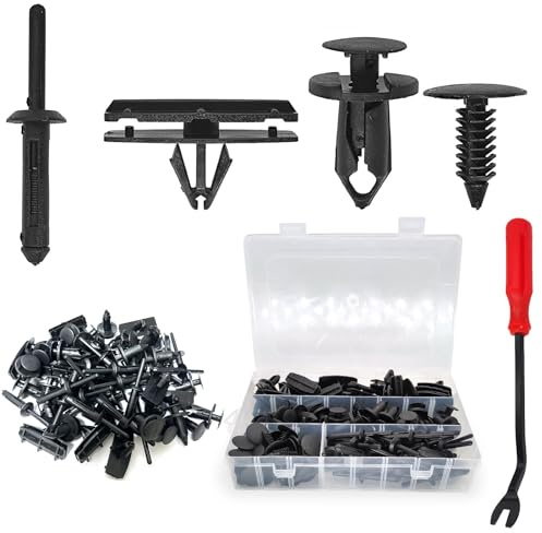 121 Stück Kotflügel-Clips für Jeep Wrangler JL JK & 2005–2010 Grand Cherokee, Halte-Pinnnadeln 6030441, Kunststoffnieten 6506007AA, Rocker Molding Clips 68039280AA, Grill-Stoßstangen-Reißzwecken