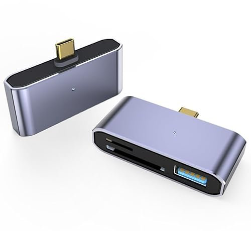 Lettore di schede USB C a SD/TF/USB3.0, lettore di schede di memoria OTG compatibile con Galaxy Tablet, Huawei MacBook Pro/Ai