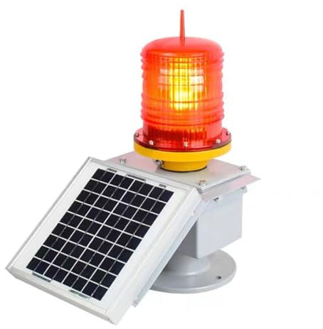 YXFAZPP 15W Solar LED Navigation Aviation Obstacle Warning Light Low Intensity Obstruction Light,Strobe Warning Beacon Photocell Aviation Obstruction Lights