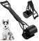 Linxor - Pince, Pelle à déjections, crottes, pour Chien ou Autres Animaux - 80 cm - Noir