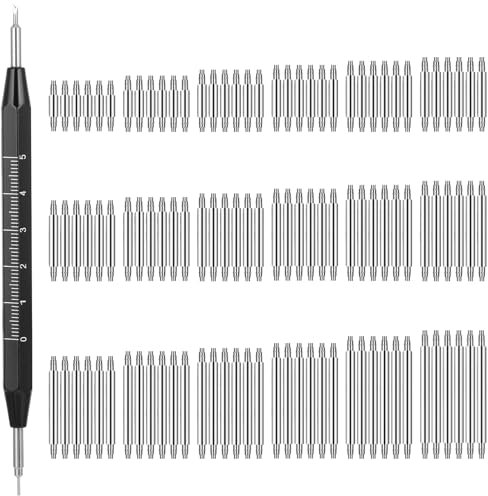 Giantree 108 Stück Uhrenarmband Federstege, Uhrenarmband Stifte Metall Uhr Entferner Werkzeug Uhrarmband Reparatur Werkzeug Uhrenarmband Link Pins Uhren Reparatur Set