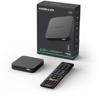 Formuler Z10 SE 4K Android 10 OTT Medien Player, 4K UHD 10-bit 60fps h.265, HDR10+ Smart OTT IP Media-Streaming-Box, WLAN, IR Fernbedienung, Widevine L1 Support, MYTVOnline2 App, HTS e-com HDMI-Kabel
