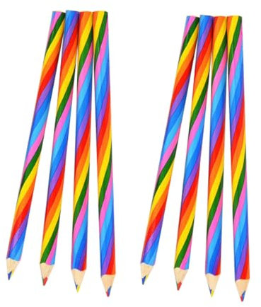 EXCEART 8St Buntstifte mehrfarbiger stift colored pencils farbstifte set wachsstift Zeichenstifte für Kinder vorgespitzte Bleistifte regenbogenfarbene Zeichenstifte 4-in-1-Farbstifte Holz