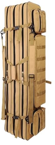 Double Rifle Bag Lange Gewehrtasche Gewehrrucksack Waffentasche für Jagd Schießstand Schusswaffentransport DREI Schichten, große Kapazität A,120cm