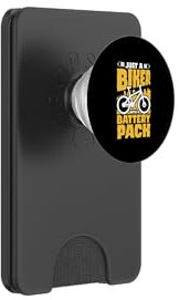 Just A Biker With A Battery Pack Pedelec Cyclist PopSockets PopWallet for MagSafe