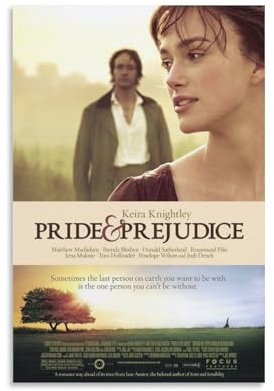 ZCHLATGDE Pride And Prejudice Movie Art Poster Dekorative Malerei Leinwand Wandkunst Wohnzimmer Poster Schlafzimmer Malerei,Wandkunst Bilddruck Moderne Familienzimmer Dekor 12x18inch(30x45cm)