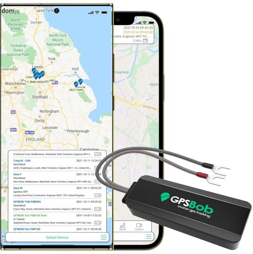 GPSBob 4G 12/90v Wired GPS Tracker,5 Years Tracking Included, Car, Van, Truck, Caravan, Motorhome Tracker, Plug and Play