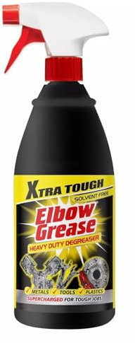 HOCHSTE® Elbow Grease Heavy Duty Degreaser 1L - Xtra Tough All-Purpose Cleaner for Grease, Grime, Oil, and Stubborn Messes on Metal, Plastic, and Tools - Solvent-Free Black - 1 Pack 1000ml