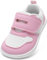 STQ KIDS Mode Basket Enfant Garcon Fille Chaussures Barefoot Facile à Nettoyer Chaussures Pieds Nus Larges pour Enfants Respirant Antidérapant Mixte Bebe Sneakers Rose Blanc 24 EU