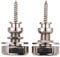 Guitar Strap Lock, Strap Locks 2pcs Guitar With Metal Security Arrow Storage Case Buttons Retainer for Acoustic Electric Bass (Silver)
