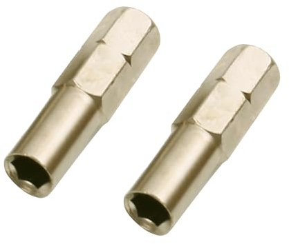2 Stück 6,35 Auf 4 Mm Adapter-Magnethülse,Silber 4 mm bit-adapter | Bit Adapter 1/4 Vernickelt Magnetisch,Sechskant Schraubendrehereinsätze,Bit-Adapter mit Haltekugel für Micro-Bits Form 4 mm