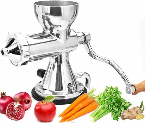 Exprimidor manual de hierba de trigo, licuadora portátil para el hogar, exprimidor especial de jengibre vegetal con manivela multifuncional, para frutas, verduras, hierba de trigo, jengibre, granada