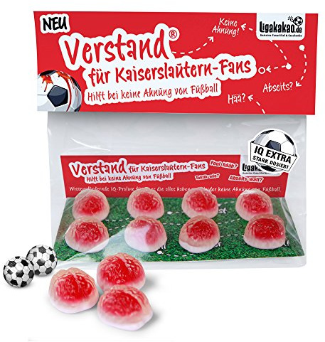 Ligakakao VERSTAND für Kaiserslautern Fans Spezial-Fruchtgummi helfen bei Keine Ahnung von Fußball - Männer Geschenke Geburtstag Fußball Überaschung Freund Kollege Bruder Vater Weihnachten